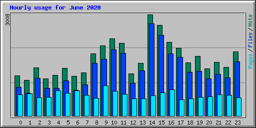 Hourly usage for June 2020